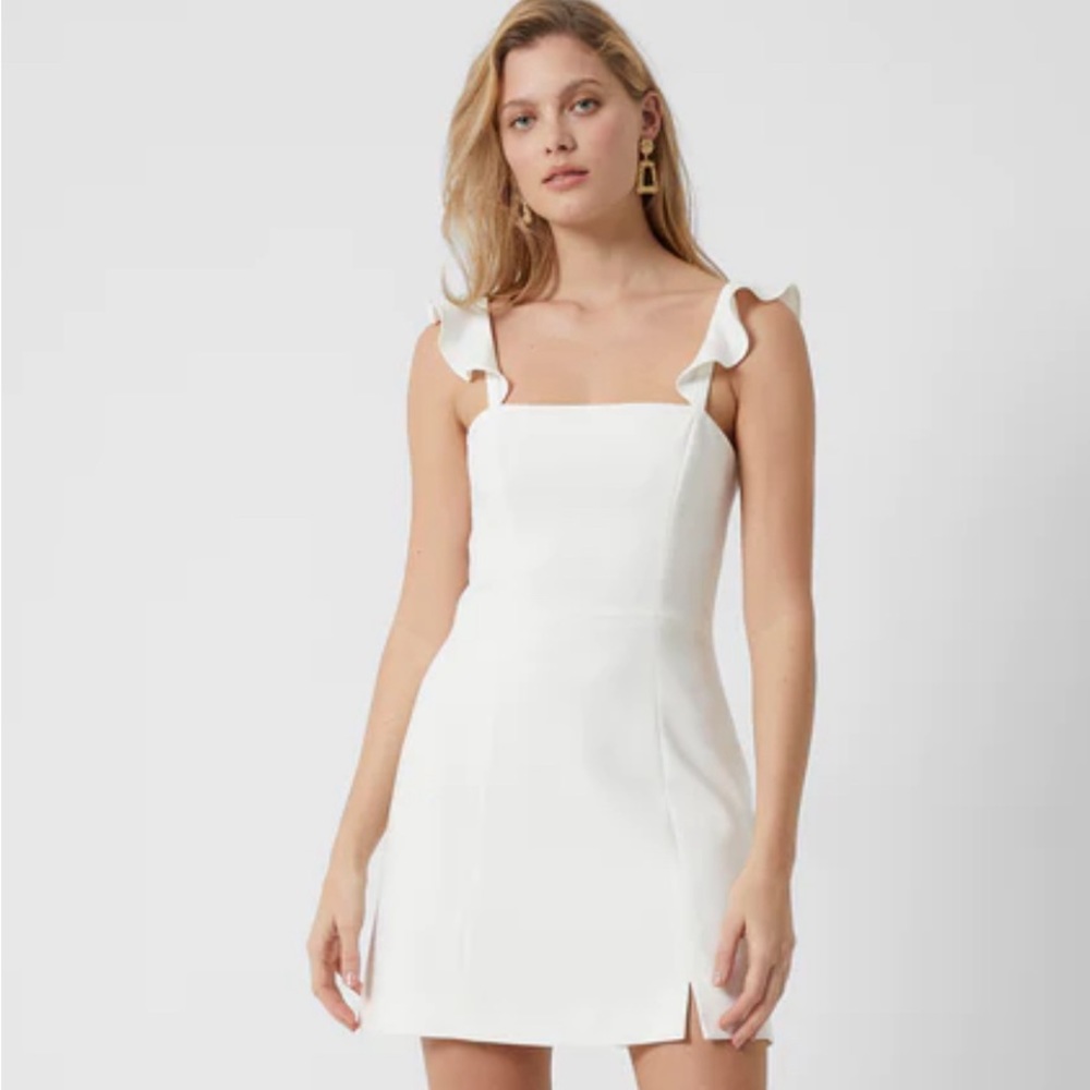 Whisper ruffle strap dress